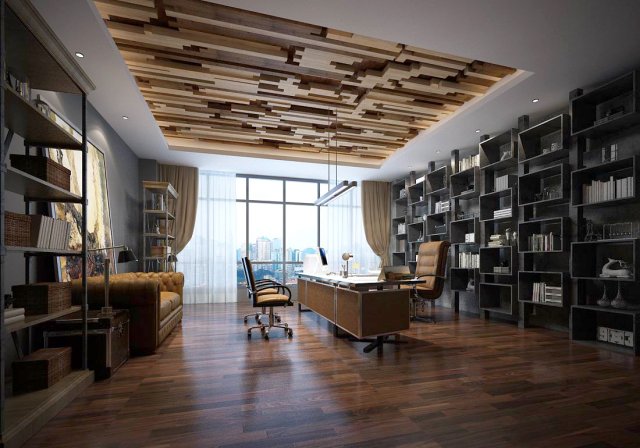 boss manager office 09 3D Model .c4d .max .obj .3ds .fbx .stl .blend 