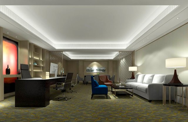 boss manager office 20 Modello 3D .c4d .max .obj .3ds .fbx .stl .blend 