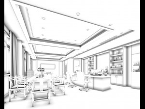 boss manager office 28 3D Model