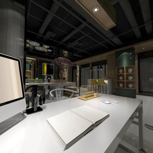 office meeting room reception hall 07 3D Model .c4d .max .obj .3ds .fbx .stl .blend 