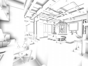 office meeting room reception hall 07 3D Model