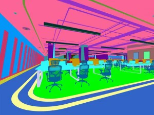 office meeting room reception hall 08 3D Model