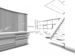 office meeting room reception hall 09 3D Model