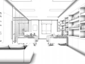 office meeting room reception hall 10 3D Model