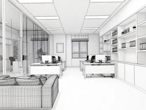 office meeting room reception hall 10 3D Model