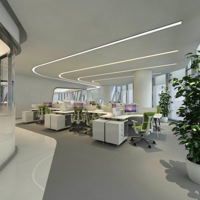 office meeting room reception hall 12 3D Model .c4d .max .obj .3ds .fbx .stl .blend 