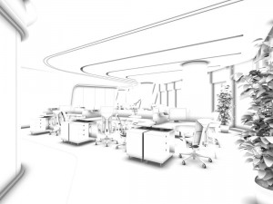 office meeting room reception hall 12 3D Model