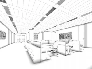 office meeting room reception hall 13 3D Model