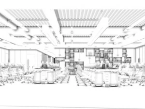 office meeting room reception hall 14 3D Model