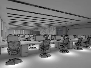 office meeting room reception hall 19 3D Model