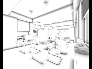 office meeting room reception hall 20 3D Model