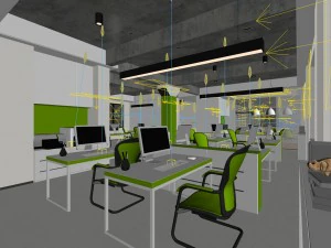 office meeting room reception hall 20 3D Model