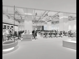 office meeting room reception hall 22 3D Model