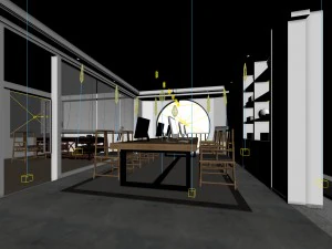 office meeting room reception hall 23 3D Model