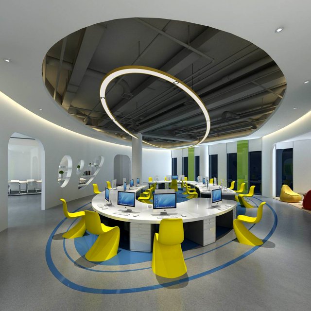 office meeting room reception hall 34 3D Модель .c4d .max .obj .3ds .fbx .stl .blend