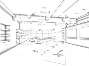 office meeting room reception hall 35 3D Model