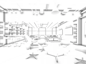 office meeting room reception hall 35 3D Model