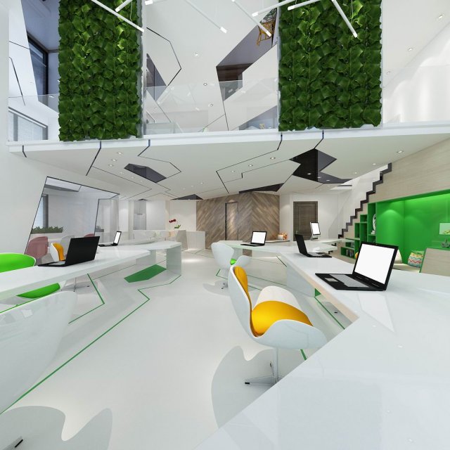 office meeting room reception hall 37 Modèle 3D .c4d .max .obj .3ds .fbx .stl .blend 