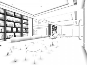 office meeting room reception hall 40 3D Modell