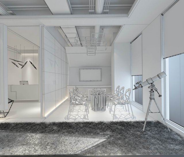 office meeting room reception hall 44 3D Модель .c4d .max .obj .3ds .fbx .stl .blend 