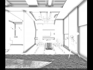 office meeting room reception hall 44 3D Модель
