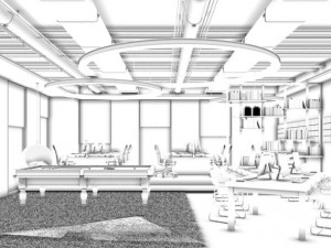 office meeting room reception hall 44 3D Модель