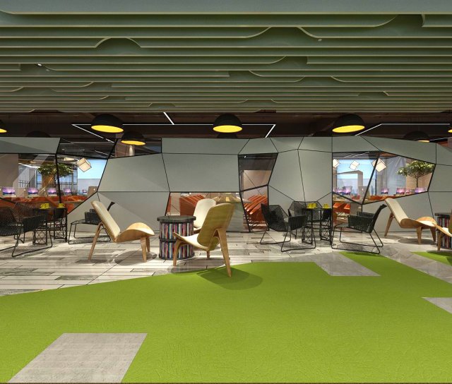 office meeting room reception hall 45 3D Model .c4d .max .obj .3ds .fbx .stl .blend 