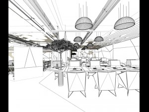 office meeting room reception hall 45 3D Model