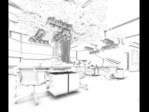 office meeting room reception hall 46 3D Model