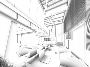 office meeting room reception hall 50 3D Model