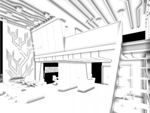 office meeting room reception hall 50 3D Model