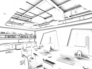 office meeting room reception hall 56 Modello 3D