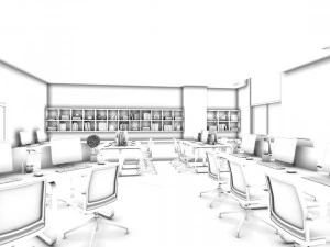office meeting room reception hall 58 3D Model