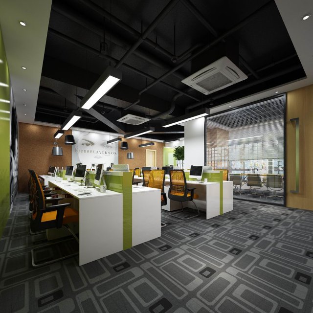 office meeting room reception hall 61 3D Model .c4d .max .obj .3ds .fbx .stl .blend