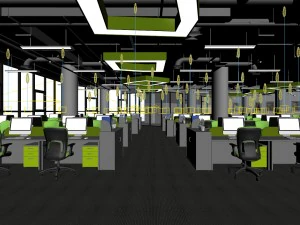 office meeting room reception hall 01 3D Model