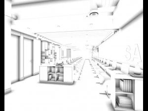 office meeting room reception hall 03 3D Model