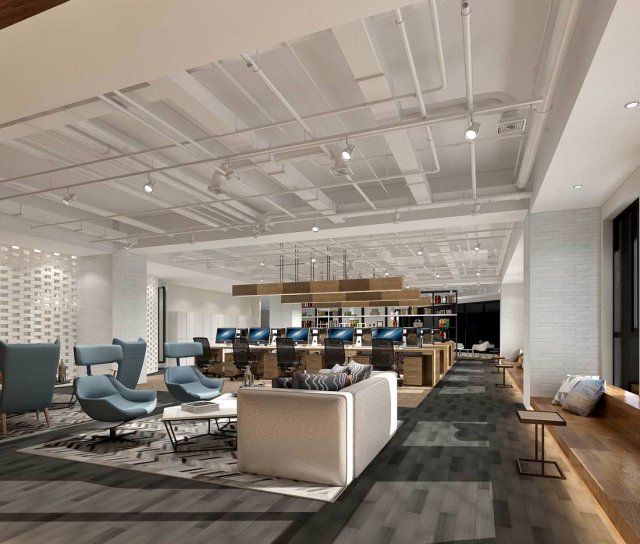 office meeting room reception hall 04 3D Model .c4d .max .obj .3ds .fbx .stl .blend 