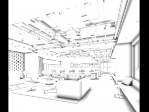office meeting room reception hall 04 3D Model