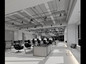 office meeting room reception hall 04 3D Model