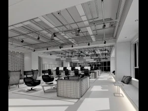 office meeting room reception hall 04 3D Model