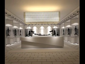 hotel reception hall design complete 07 3D Model
