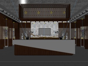 hotel reception hall design complete 07 Modello 3D