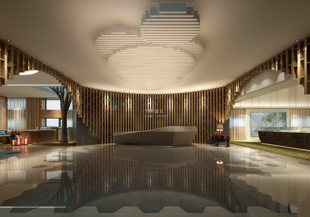 office meeting room reception hall 01 3D Model .c4d .max .obj .3ds .fbx .stl .blend 