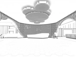 office meeting room reception hall 01 3D Model