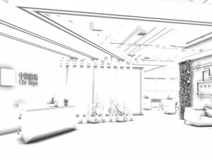 escrit&oacute;rio sala de reuni&atilde;o sala de recep&ccedil;&atilde;o 02 Modelo 3D