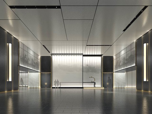 office meeting room reception hall 08 Model 3D .c4d .max .obj .3ds .fbx .stl .blend