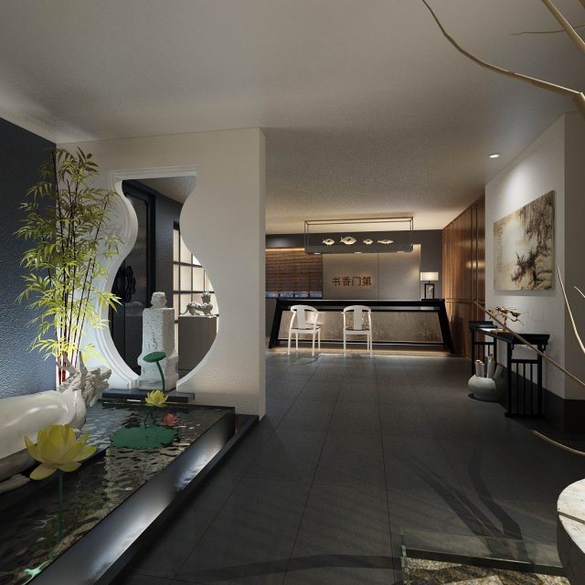 office meeting room reception hall 09 Modèle 3D .c4d .max .obj .3ds .fbx .stl .blend 