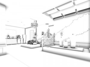 office meeting room reception hall 10 3D Модель