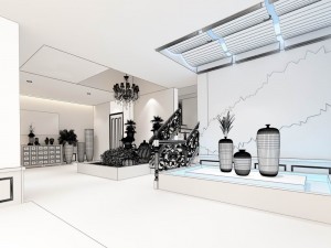 office meeting room reception hall 10 3D Модель
