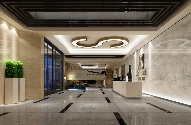 office meeting room reception hall 14 3D Модель .c4d .max .obj .3ds .fbx .stl .blend 